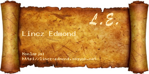 Lincz Edmond névjegykártya